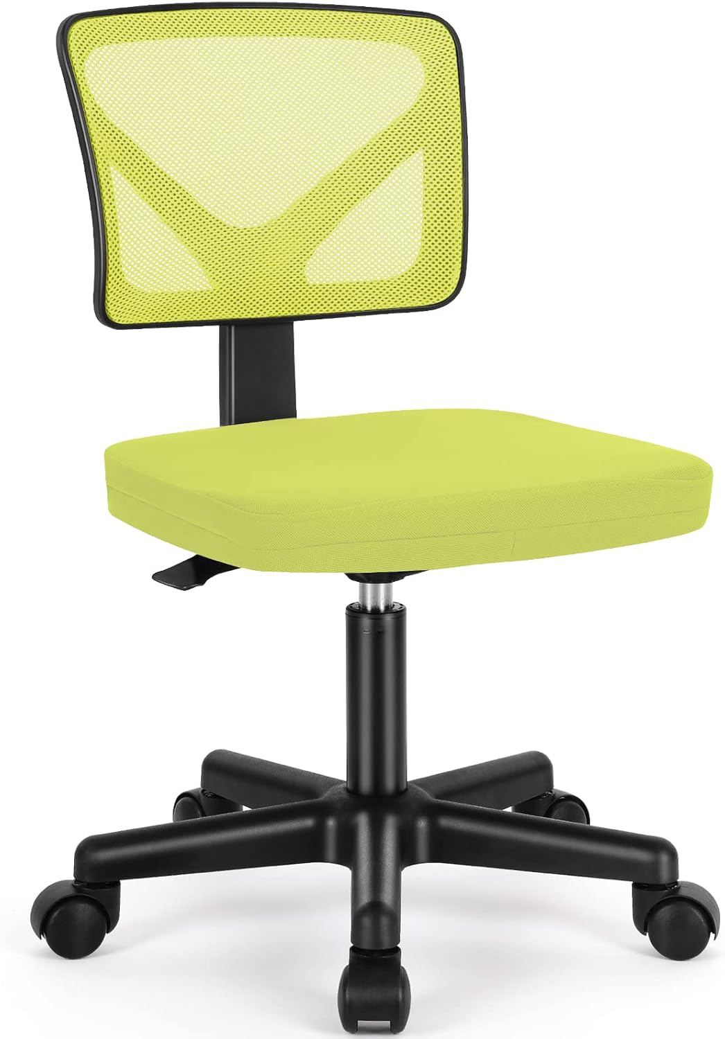 Small Office Desk Chair, Ergonomic Low-Back Mesh Rolling Work Swivel Chairs with Wheels, Armless Comfortable Seat Lumbar Support for Home, Bedroom, Study, Student, Adults,Classic Black
