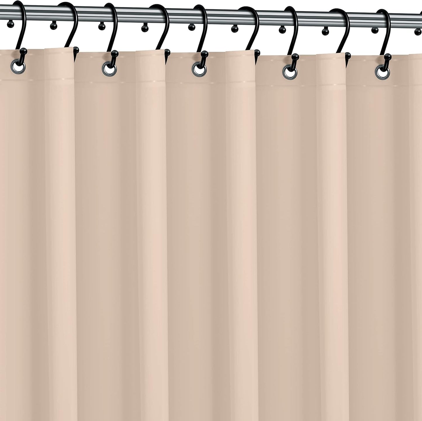 No Smell Shower Curtain Liner 72x72 White - PEVA Plastic Shower Curtain for Bathroom, PVC-Free Waterproof Shower Liner with Metal Grommets and Magnet-Weighted Bottom Hem - Washable Inner Liner